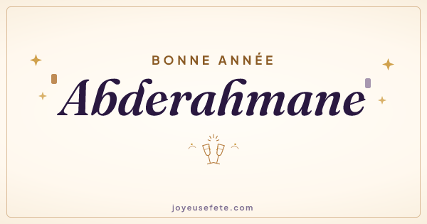 Image « Bonne année Abderahmane » au format large
