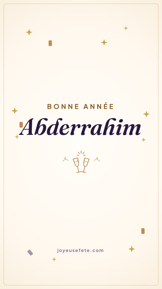 Image « Bonne année Abderrahim » au format story