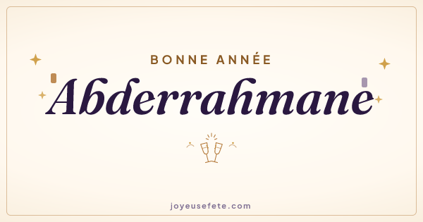 Image « Bonne année Abderrahmane » au format large