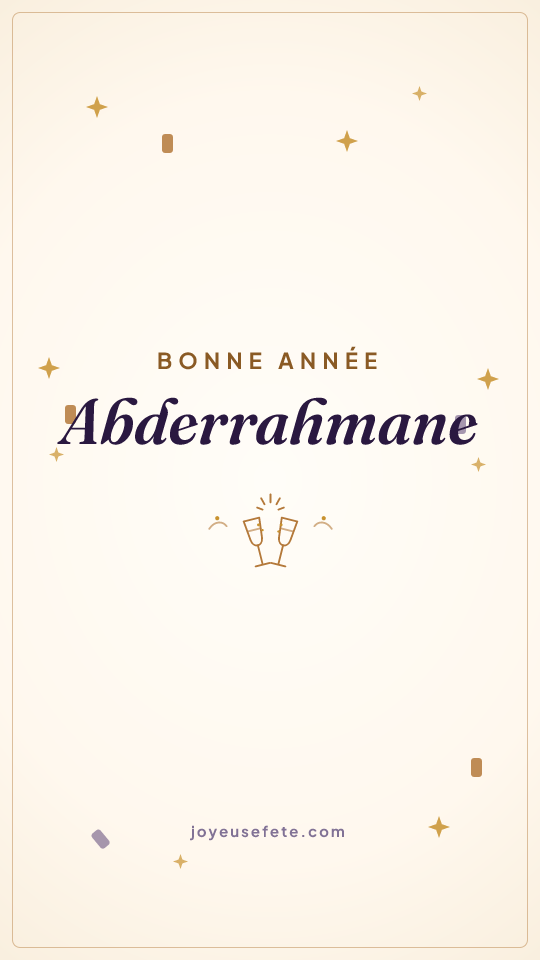 Image « Bonne année Abderrahmane » au format story