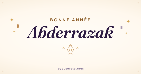 Image « Bonne année Abderrazak » au format large