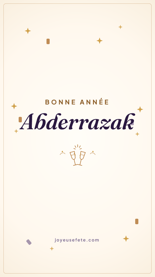 Image « Bonne année Abderrazak » au format story