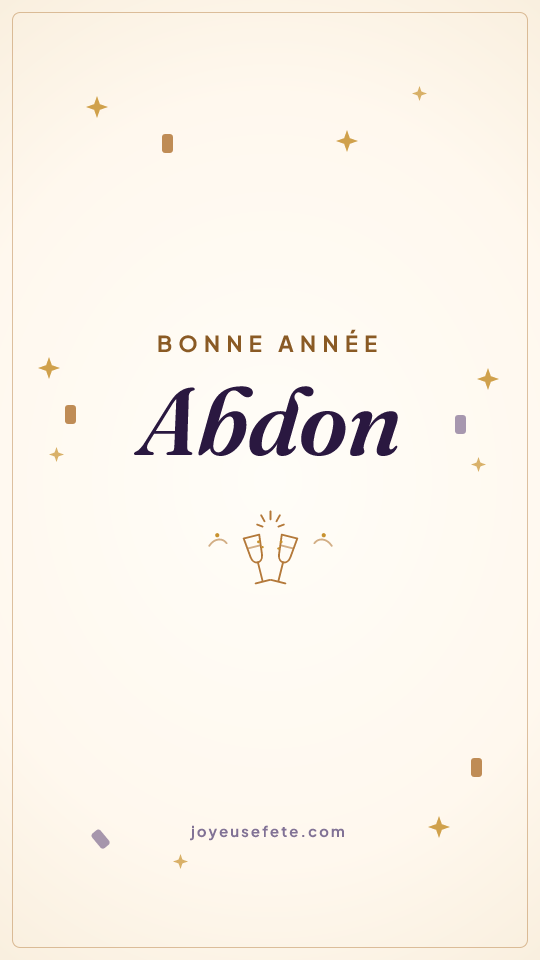 Image « Bonne année Abdon » au format story
