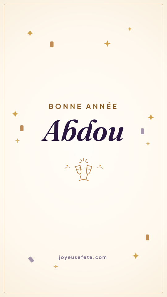 Image « Bonne année Abdou » au format story