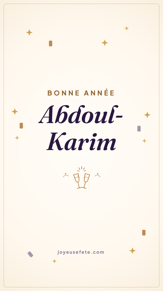 Image « Bonne année Abdoul-Karim » au format story