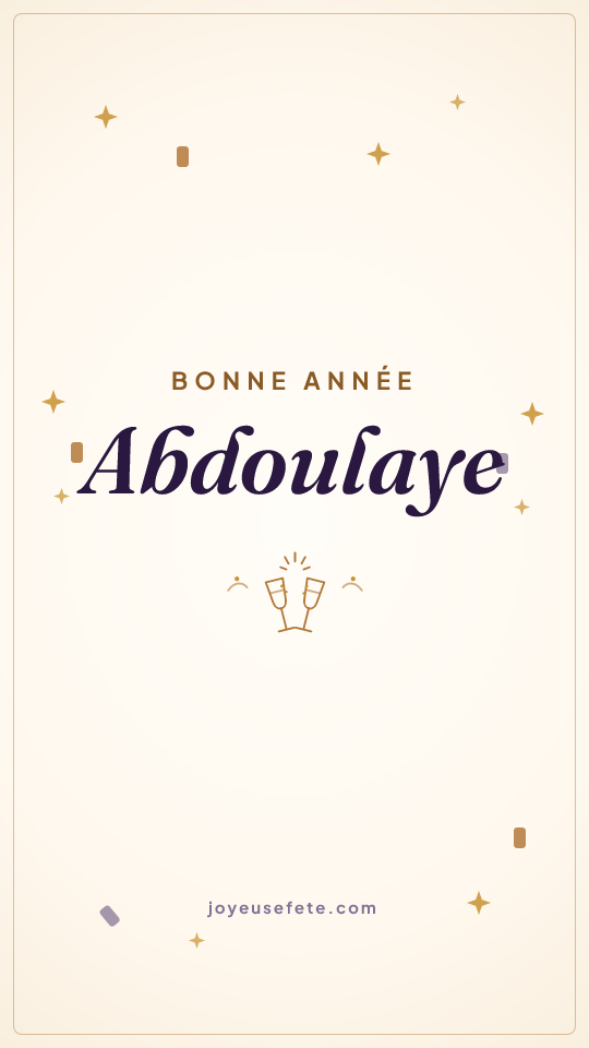 Image « Bonne année Abdoulaye » au format story