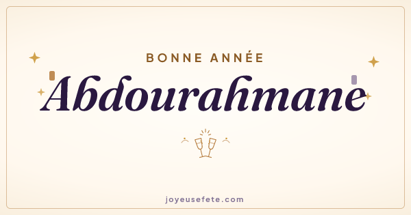 Image « Bonne année Abdourahmane » au format large