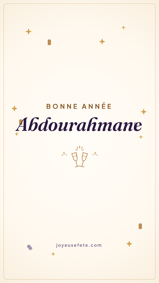 Image « Bonne année Abdourahmane » au format story