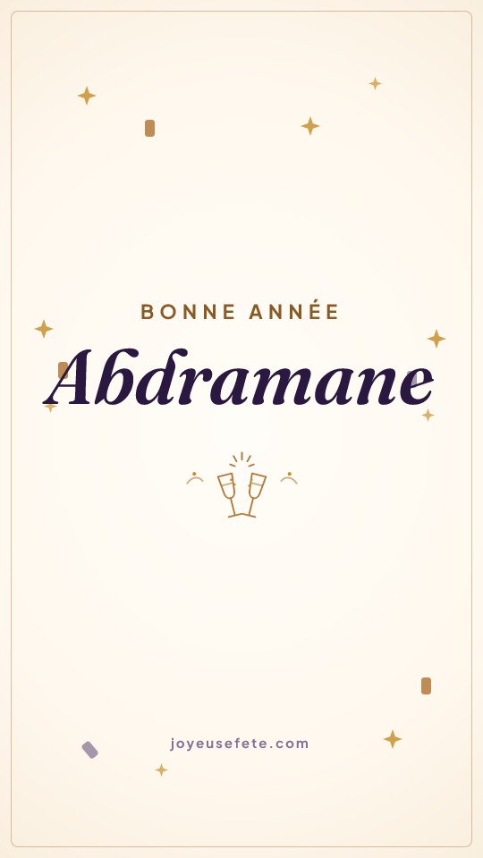 Image « Bonne année Abdramane » au format story