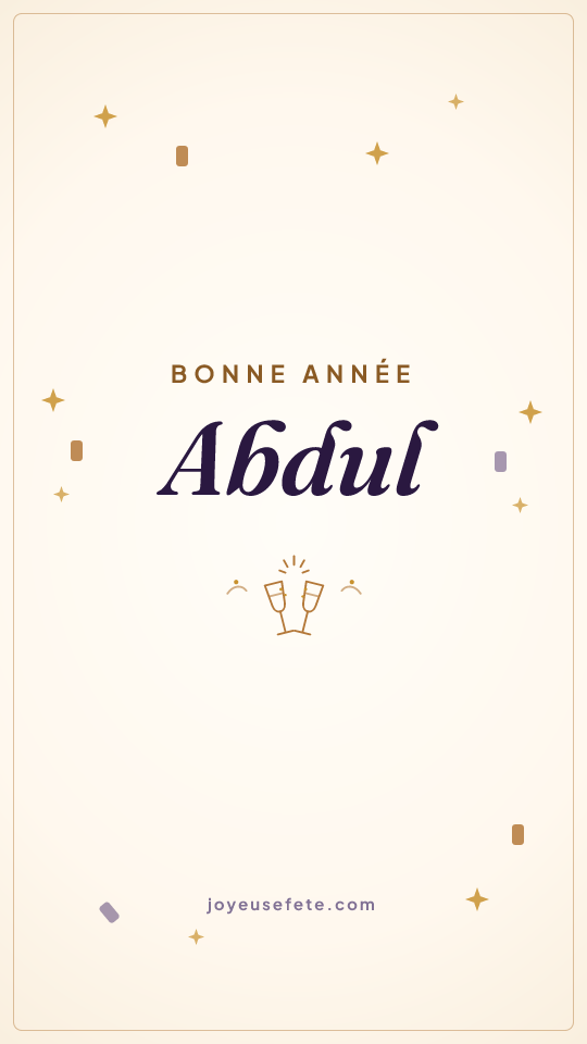Image « Bonne année Abdul » au format story