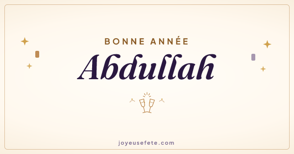 Image « Bonne année Abdullah » au format large