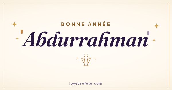 Image « Bonne année Abdurrahman » au format large