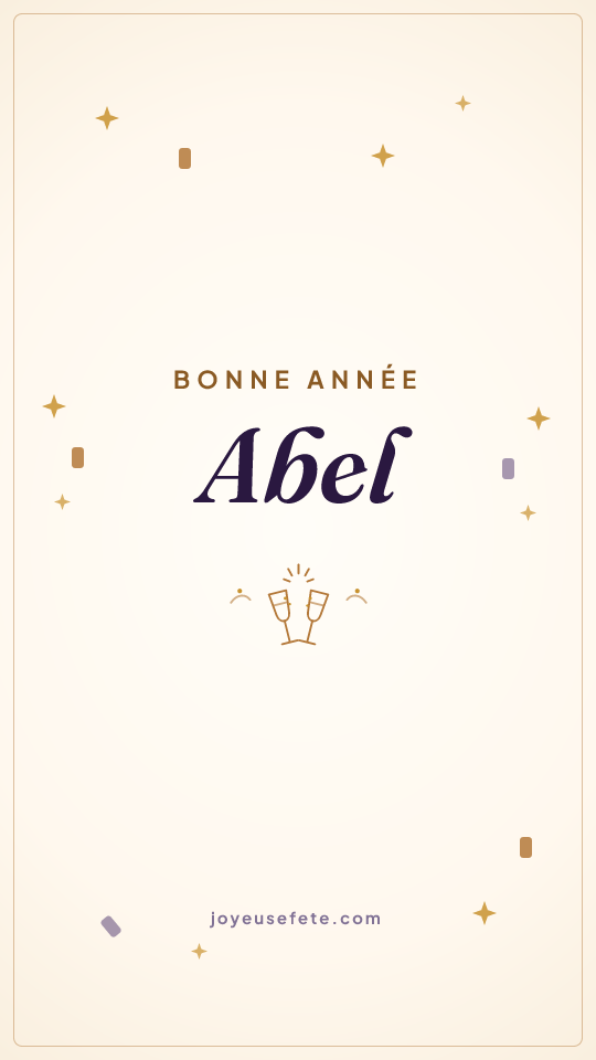 Image « Bonne année Abel » au format story
