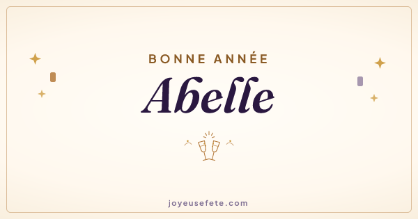 Image « Bonne année Abelle » au format large