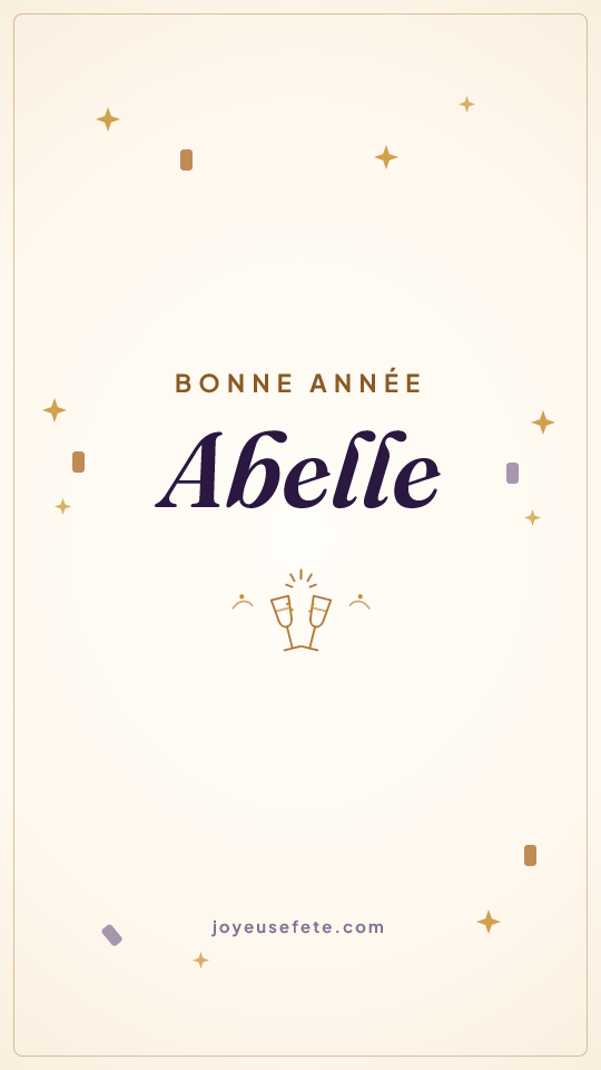 Image « Bonne année Abelle » au format story