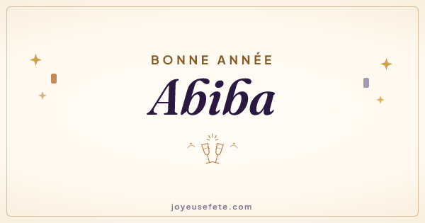 Image « Bonne année Abiba » au format large