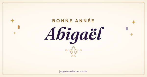 Image « Bonne année Abigaël » au format large
