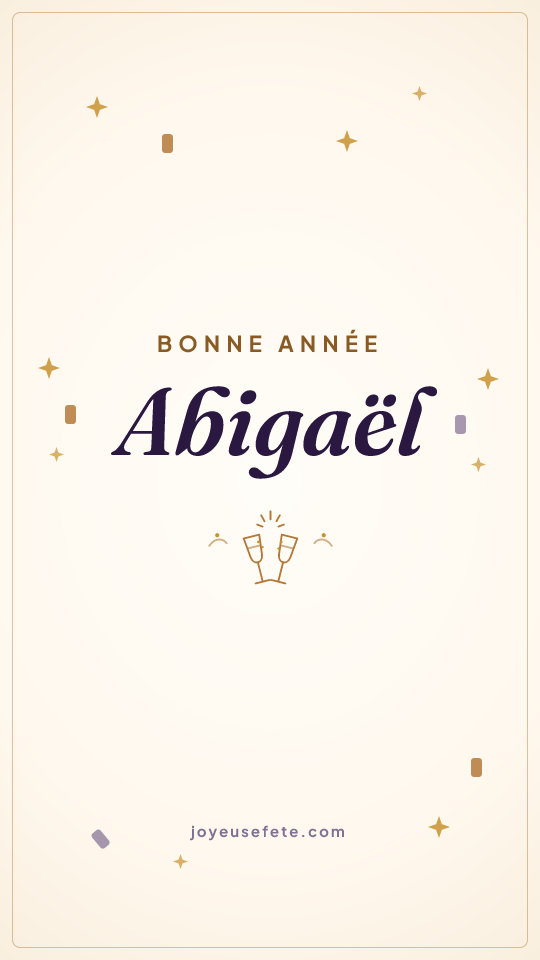 Image « Bonne année Abigaël » au format story