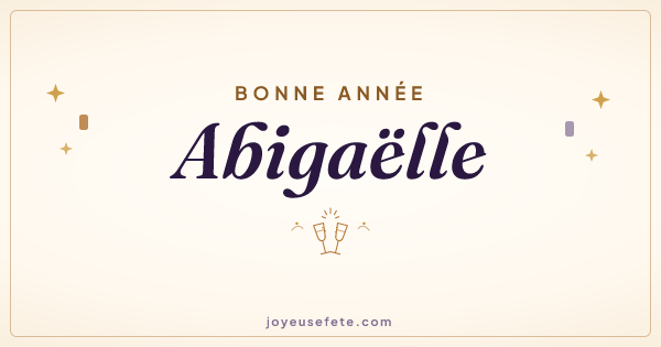 Image « Bonne année Abigaëlle » au format large