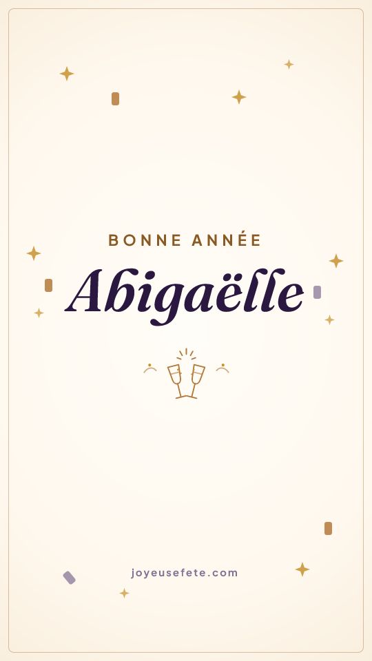 Image « Bonne année Abigaëlle » au format story