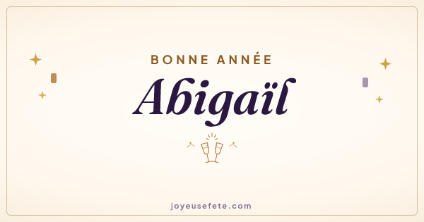 Image « Bonne année Abigaïl » au format large