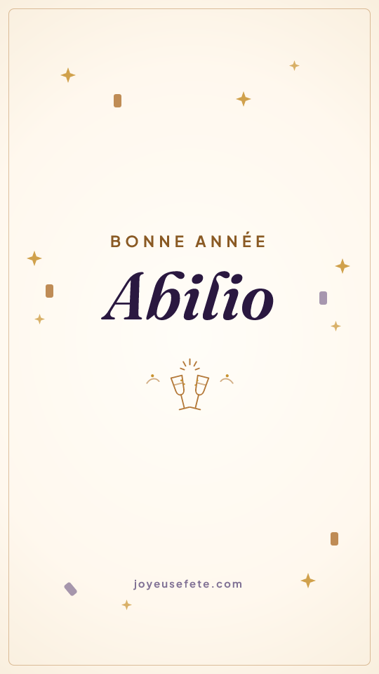 Image « Bonne année Abilio » au format story