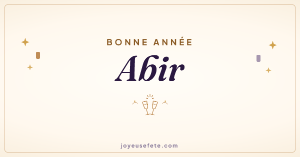 Image « Bonne année Abir » au format large