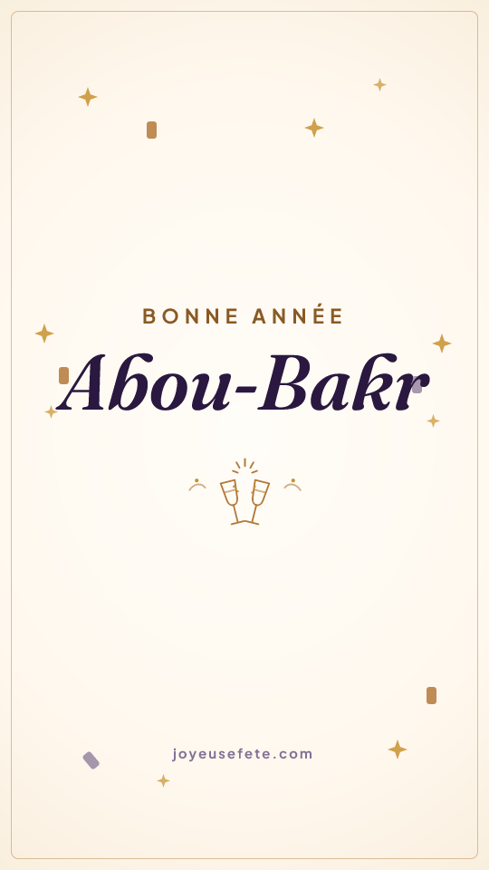 Image « Bonne année Abou-Bakr » au format story