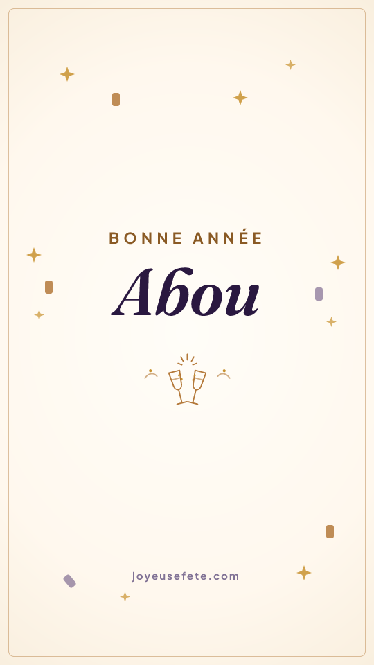 Image « Bonne année Abou » au format story