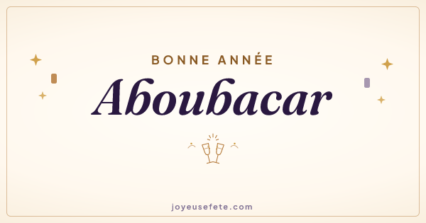 Image « Bonne année Aboubacar » au format large
