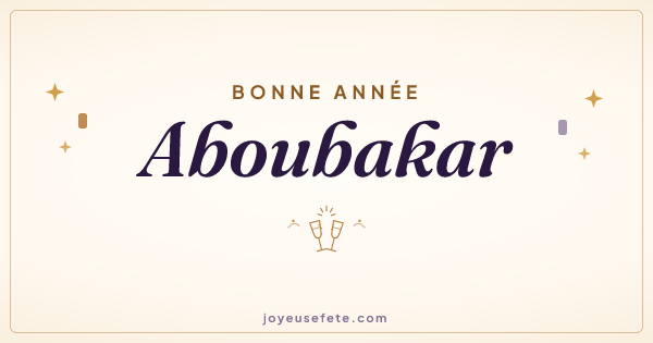 Image « Bonne année Aboubakar » au format large