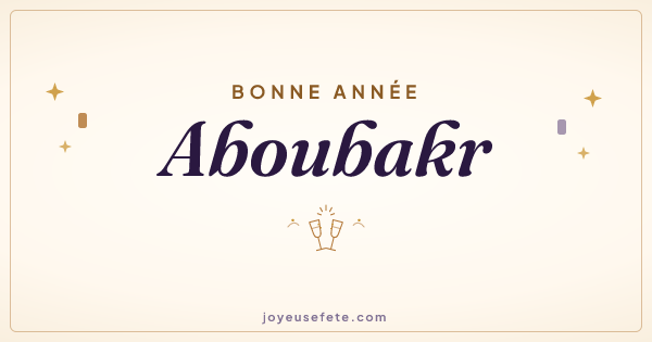 Image « Bonne année Aboubakr » au format large