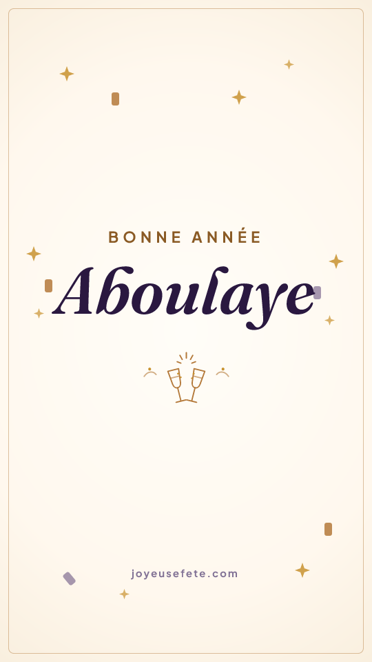 Image « Bonne année Aboulaye » au format story