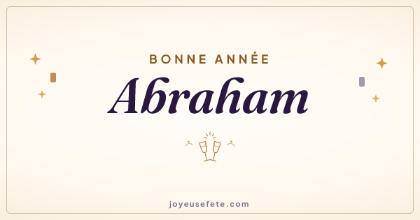 Image « Bonne année Abraham » au format large
