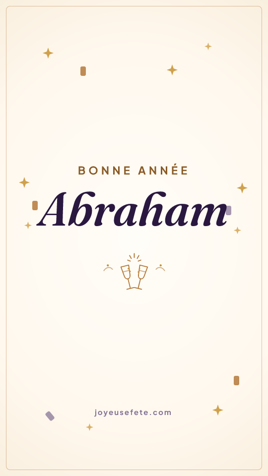 Image « Bonne année Abraham » au format story