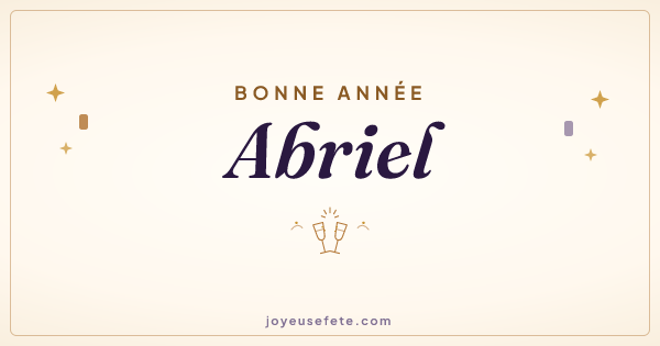 Image « Bonne année Abriel » au format large