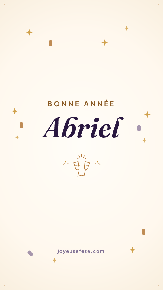 Image « Bonne année Abriel » au format story