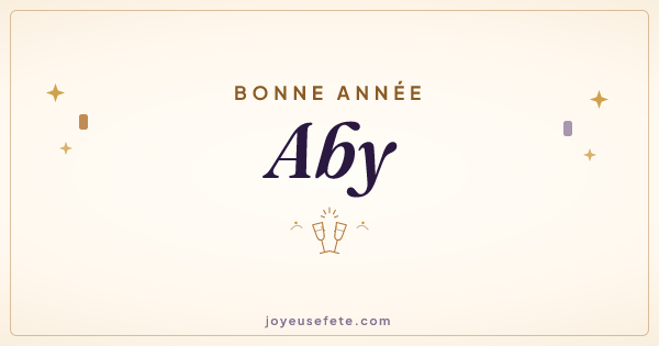 Image « Bonne année Aby » au format large