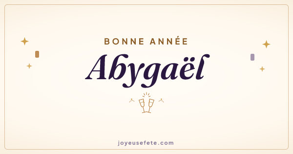 Image « Bonne année Abygaël » au format large