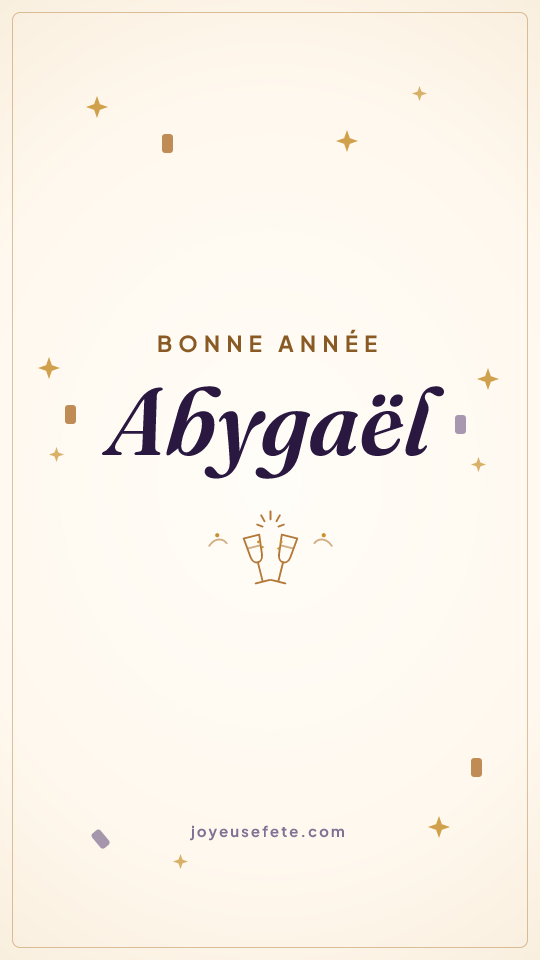 Image « Bonne année Abygaël » au format story