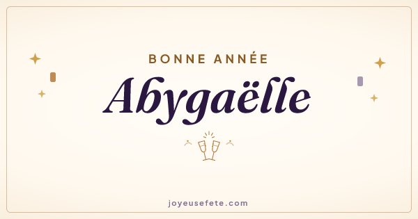 Image « Bonne année Abygaëlle » au format large