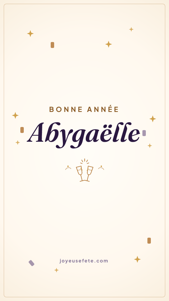 Image « Bonne année Abygaëlle » au format story