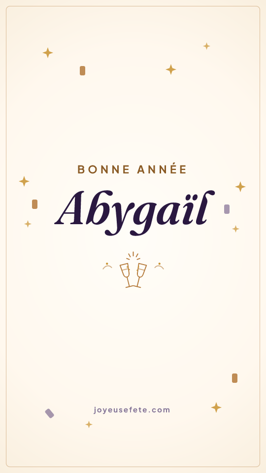 Image « Bonne année Abygaïl » au format story
