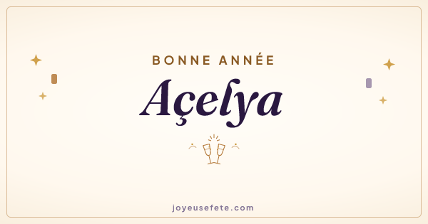 Image « Bonne année Açelya » au format large