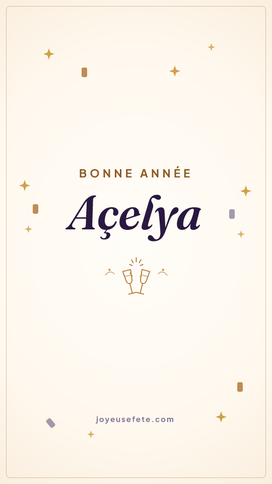 Image « Bonne année Açelya » au format story