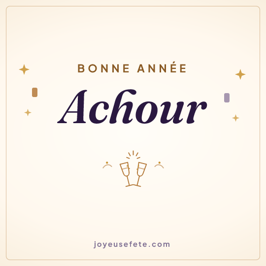 Image carrée « Bonne année Achour » pour WhatsApp