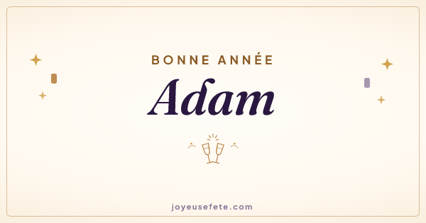 Image « Bonne année Adam » au format large
