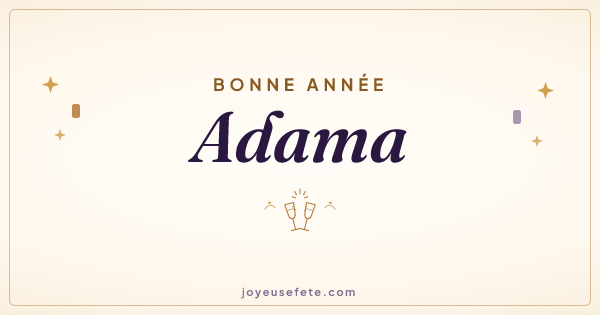 Image « Bonne année Adama » au format large