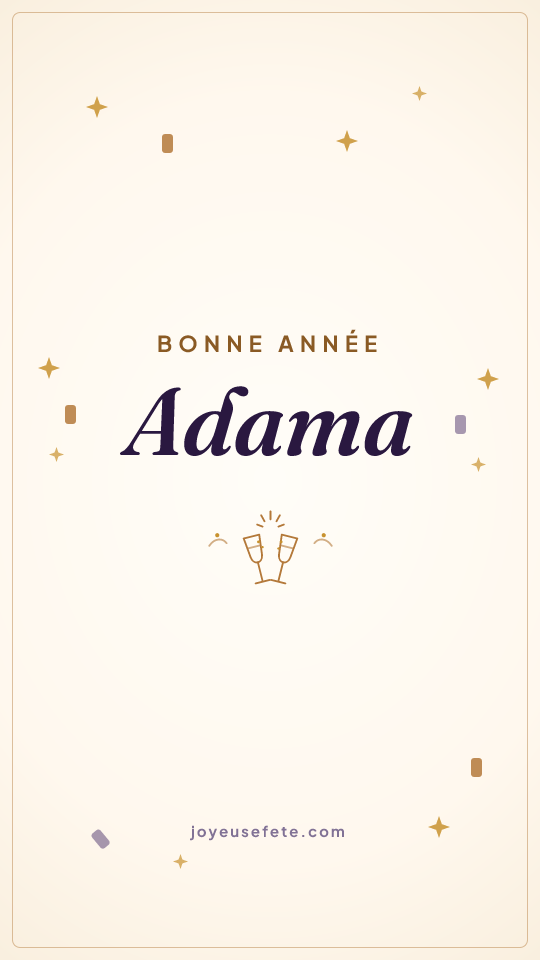 Image « Bonne année Adama » au format story
