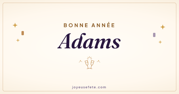 Image « Bonne année Adams » au format large